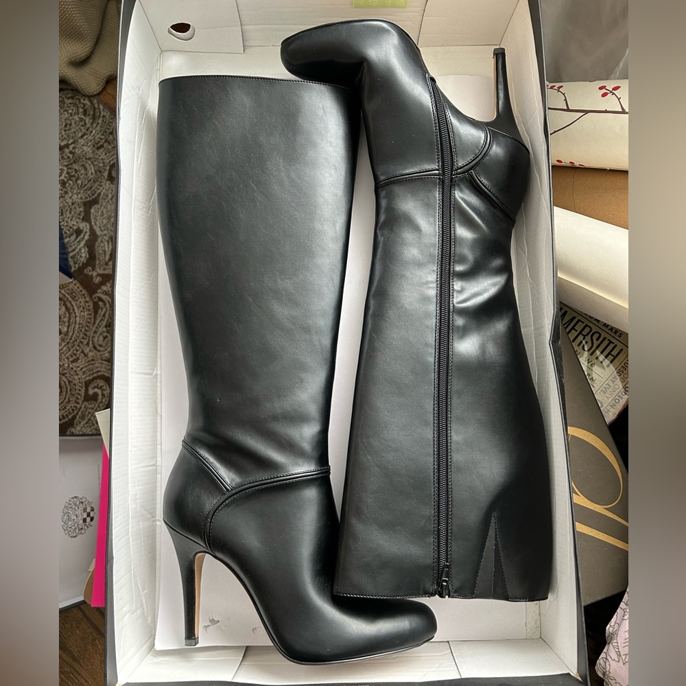 INC International Concepts Black Heeled Boots